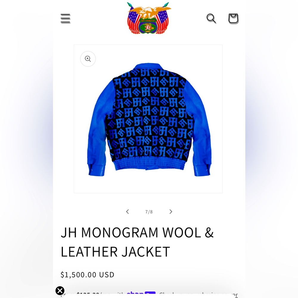 Jeff Hamilton Monogram wool and Leather Jacket